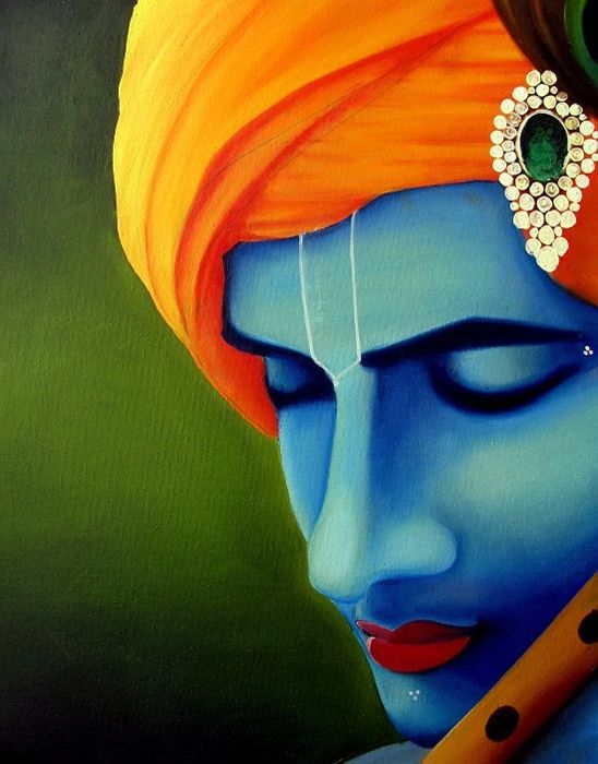 548x700 Lord Krishna Oil Painting Krishna - Modern Krishna Painting