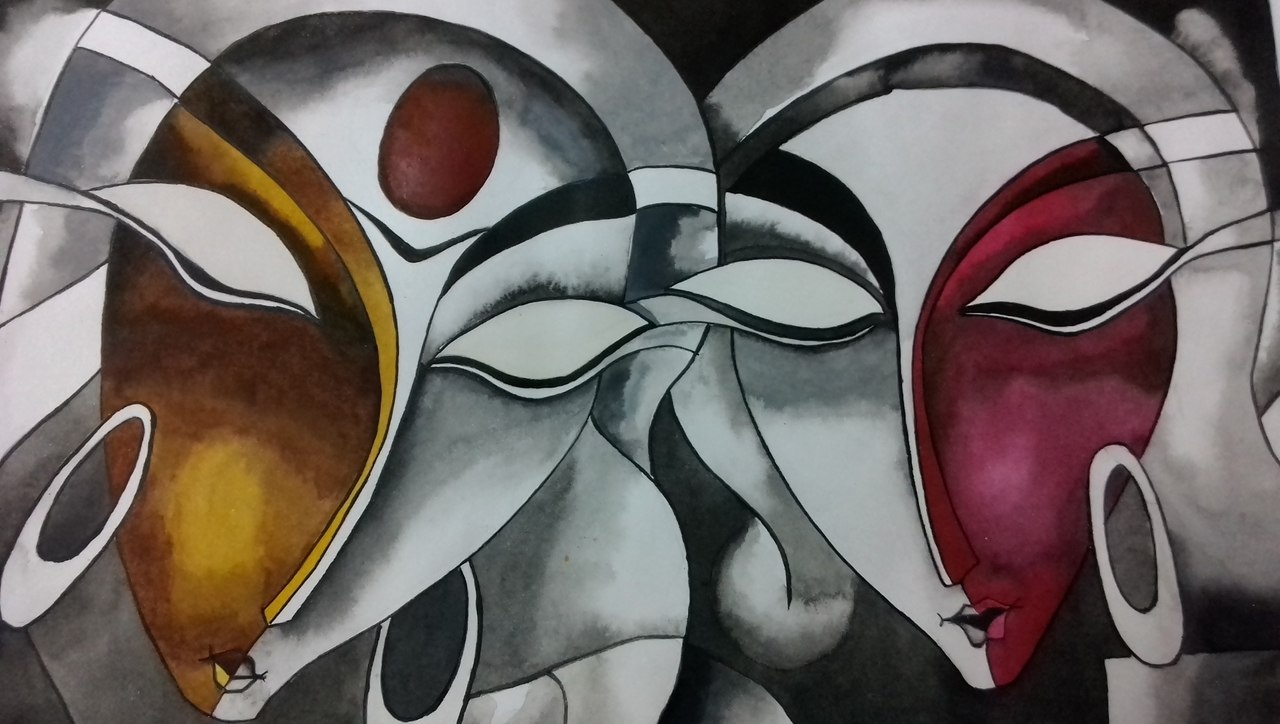 1280x724 Buy Modern Art Of Radha Krishna Handmade Painting By Puspita - Modern Krishna Painting