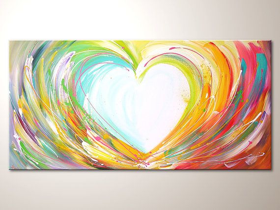 570x428 Original Modern Art Painting Happy Love , Abstract Contemporary - Modern Love Painting