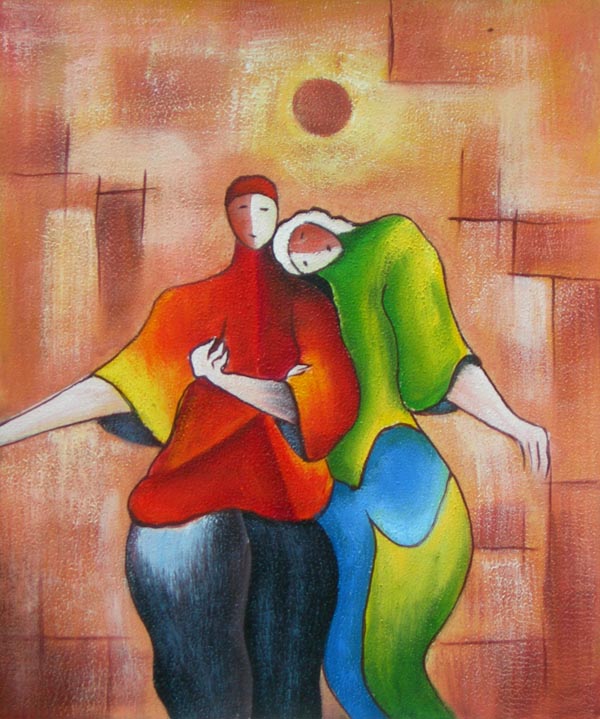 600x719 Oil Painting Archives Canvaspainting4less - Modern Love Painting