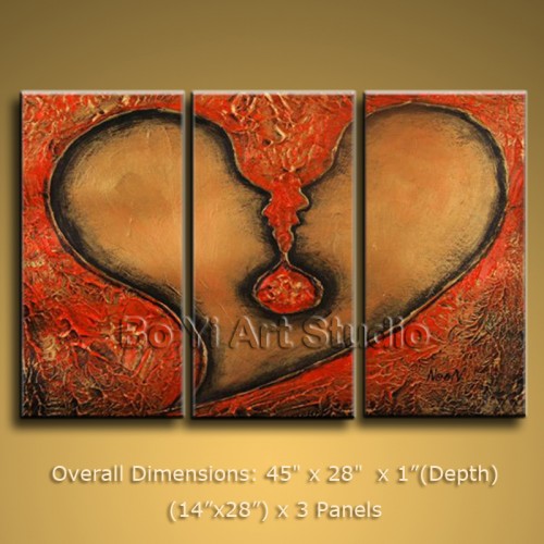 500x500 Abstract Art Oil Painting On Canvas Wall Decor Love Couple Modern - Modern Love Painting