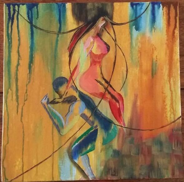 589x581 Buy Unconditional Love Handmade Painting By Vaishali Patil. Code - Modern Love Painting