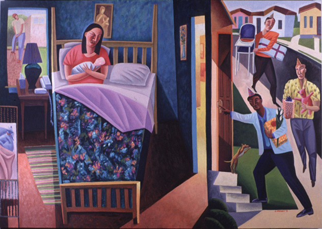 632x450 Nativity Paintings From Around The World The Jesus Question - Modern Nativity Painting