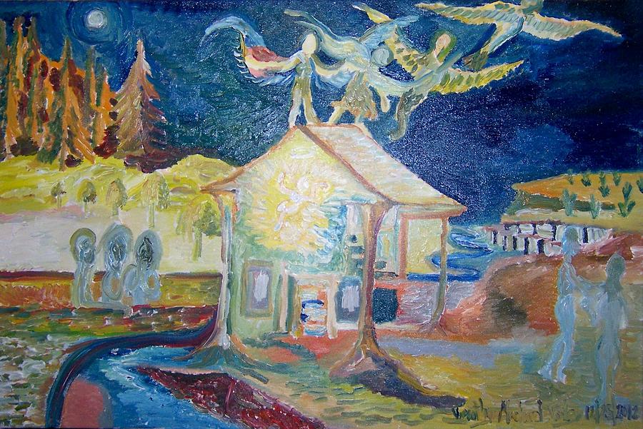 900x601 The Nativity Of Jesus Christ Painting By Timothy Foley - Modern Nativity Painting