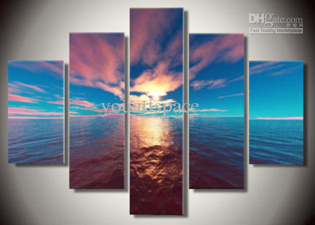 630x450 2018 Wall Art Modern Painting Group Oil Painting Seascape Beach - Modern Painting