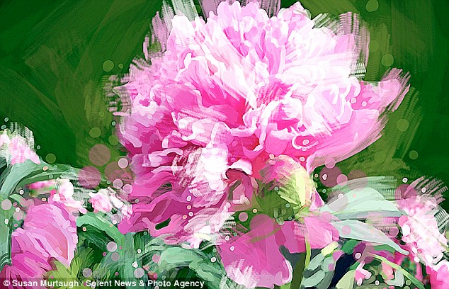 634x408 The Iphone Mini Masterpieces That Take - Modern Peony Painting