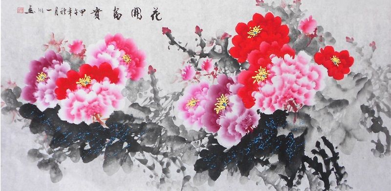800x392 Classic Best Painting Modern Art Famous Artists Original - Modern Peony Painting