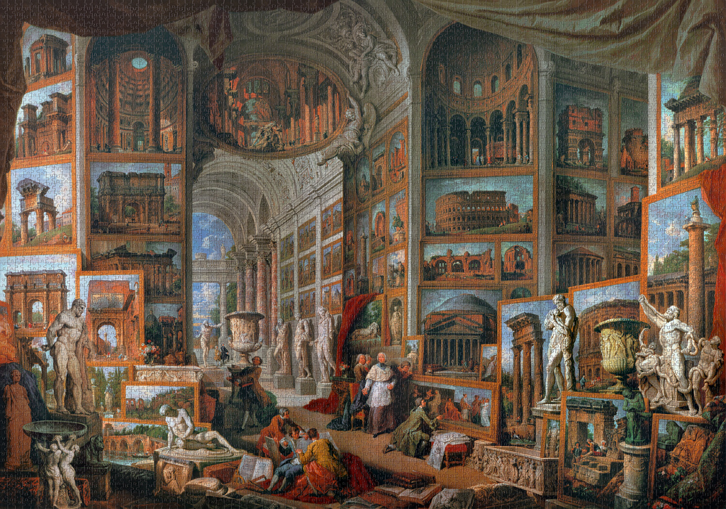 1024x718 Giovanni Paolo Panini Views Of Ancient Rome (1758 - Modern Rome Painting