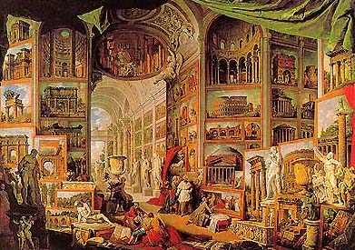 391x275 Giovanni Paolo Pannini (1691 1765) - Modern Rome Painting
