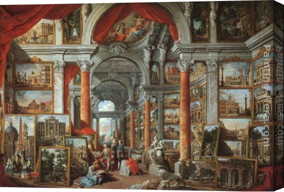 570x385 Giovanni Paolo Pannini Picture Gallery With Views Of Modern Rome - Modern Rome Painting