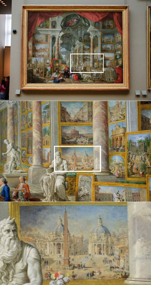 600x1127 Modern Rome' Painting By Giovanni Paolo Pannini (1757) @ Louvre - Modern Rome Painting