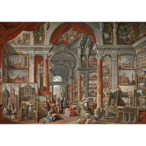 500x500 Wooden Jigsaw Puzzle - Modern Rome Painting