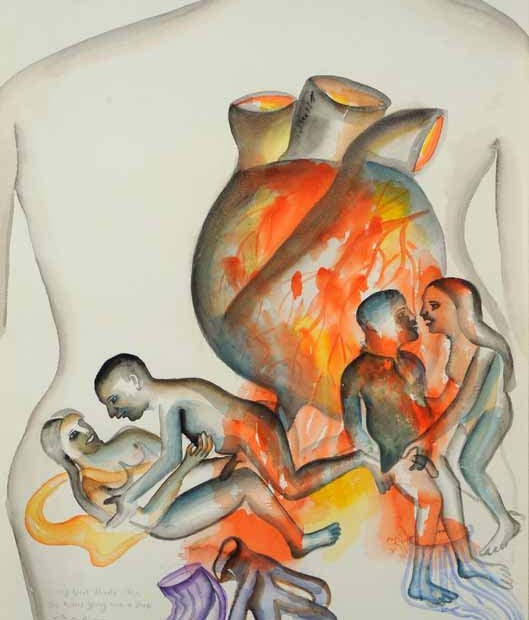 529x620 Watercolor Bhupen Khakhar Collection - Modern Watercolor Painting