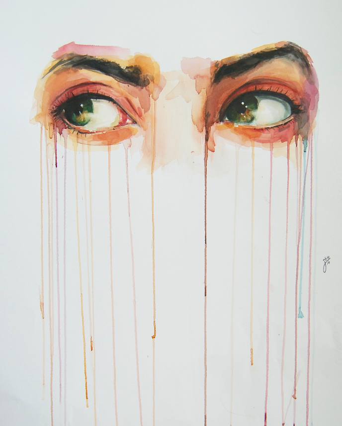 688x857 Alluring Watercolor Paintings Prove That Eyes Are Windows To The Soul - Modern Watercolor Painting
