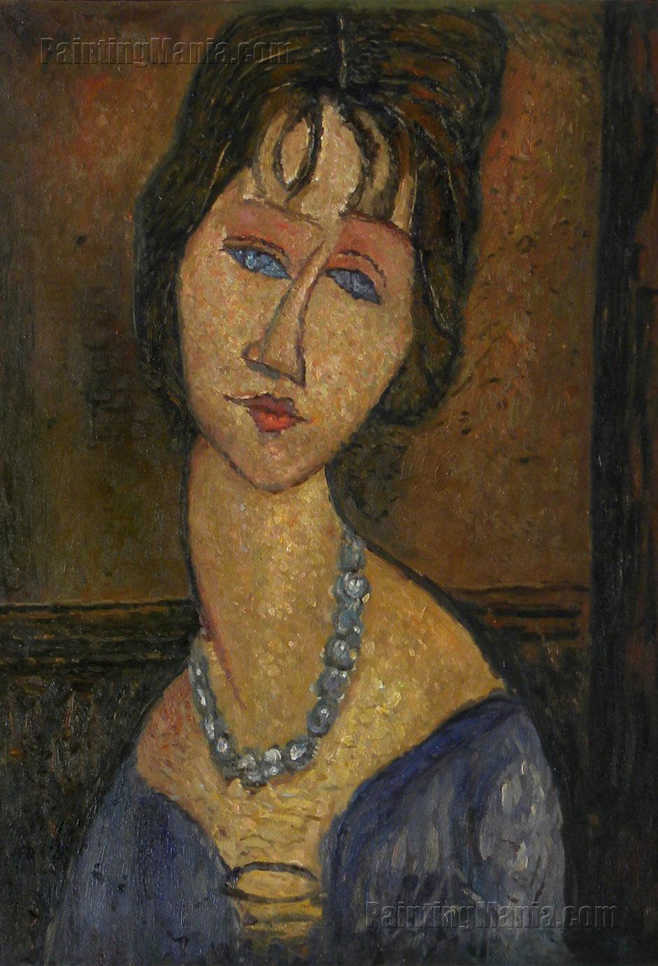 941x1380 Jeanne Hebuterne With Necklace - Modigliani Jeanne Painting