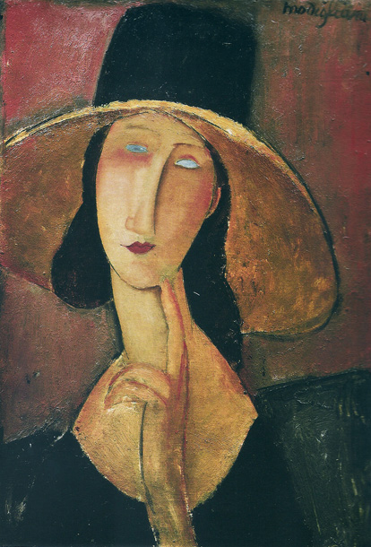 414x610 Modigliani's Women. Jeanne Hebuterne - Modigliani Jeanne Painting