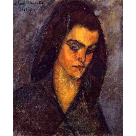 458x458 Beggar Woman By Amedeo Modigliani Oil Painting Reproductions. - Modigliani Painting