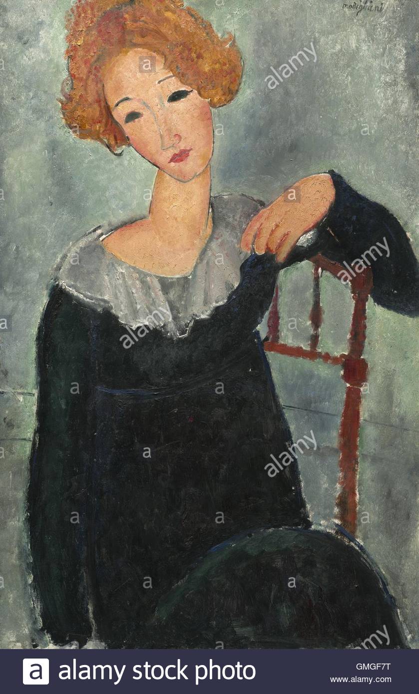 839x1390 Woman With Red Hair, By Amedeo Modigliani, 1917, Italian Painting - Modigliani Painting