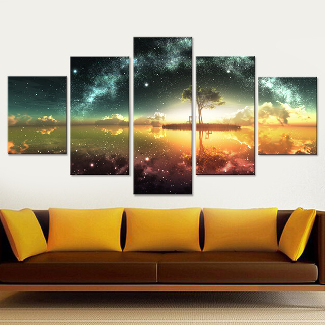 640x640 Space Ocean Canvas Set Wall Art Canvas Paintings Wall Modular - Modular Painting