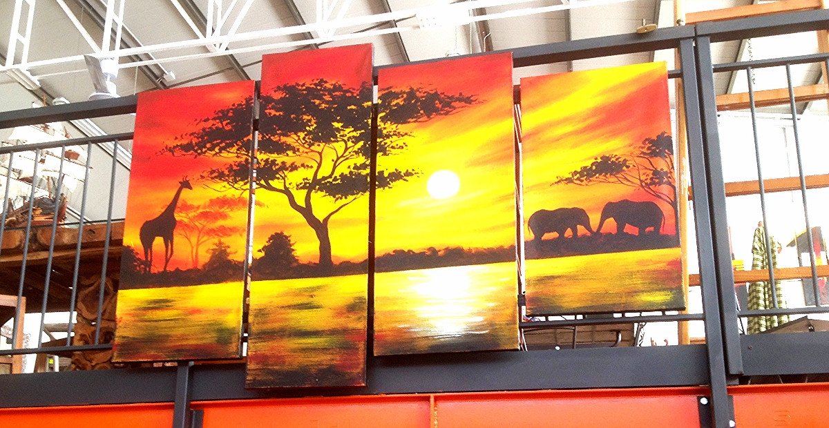 1200x620 Four Canvas Modular Painting - Modular Painting