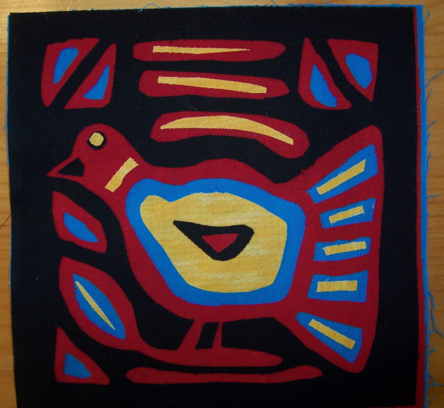 640x588 Making A Mola With Fabric And Fusible Web Art In The School - Mola Painting