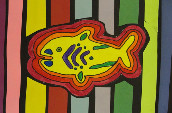 588x386 Paper Cut Mola Deep Space Sparkle - Mola Painting