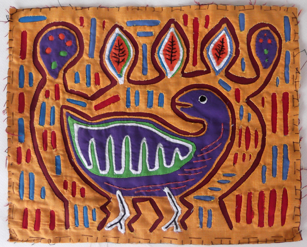 600x483 Textile Arts Now Mola Tutorial 07 A Multicolor Bird In Jungle - Mola Painting