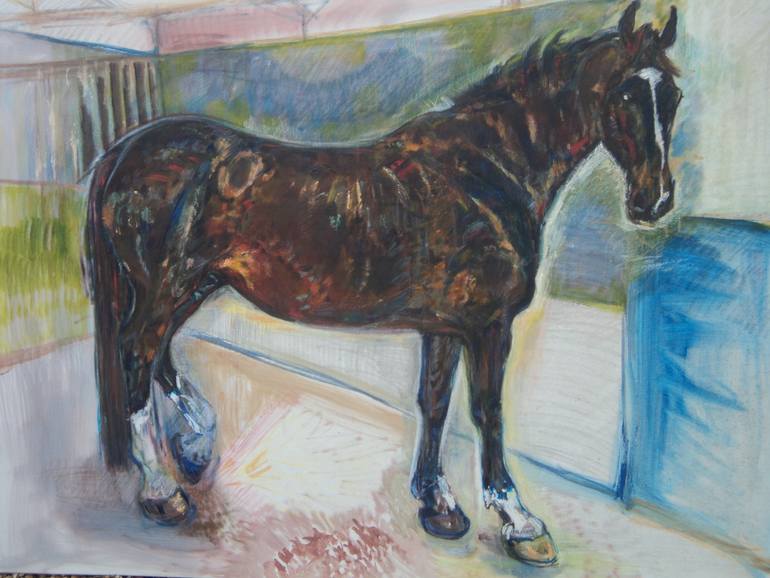 770x578 Saatchi Art Dahlia Resting In The Barn Painting By Adeliza Mole - Mole Painting