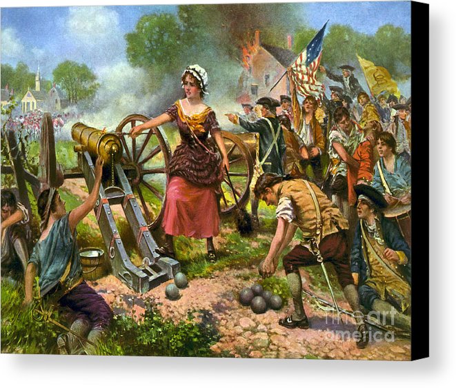 661x563 Molly Pitcher At Battle Of Monmouth Canvas Print Canvas Art By - Molly Pitcher Painting