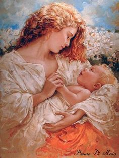 236x314 20 Best Images On Mother And Baby, Mothers - Mom And Baby Painting