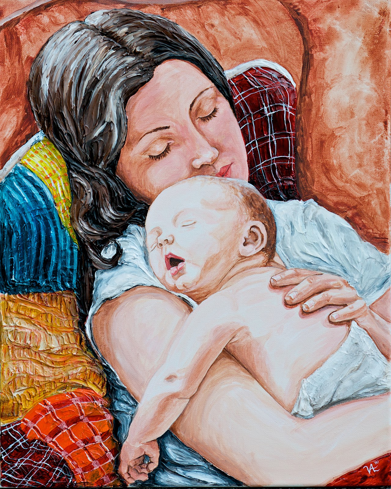 1279x1600 Paintings By Vicki Mother And Child Paintings And Drawings - Mom And Baby Painting