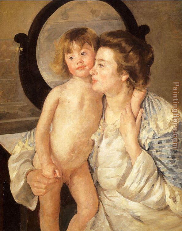 594x753 Mary Cassatt Mother And Child Aka The Oval Mirror Painting Anysize - Mom And Baby Painting