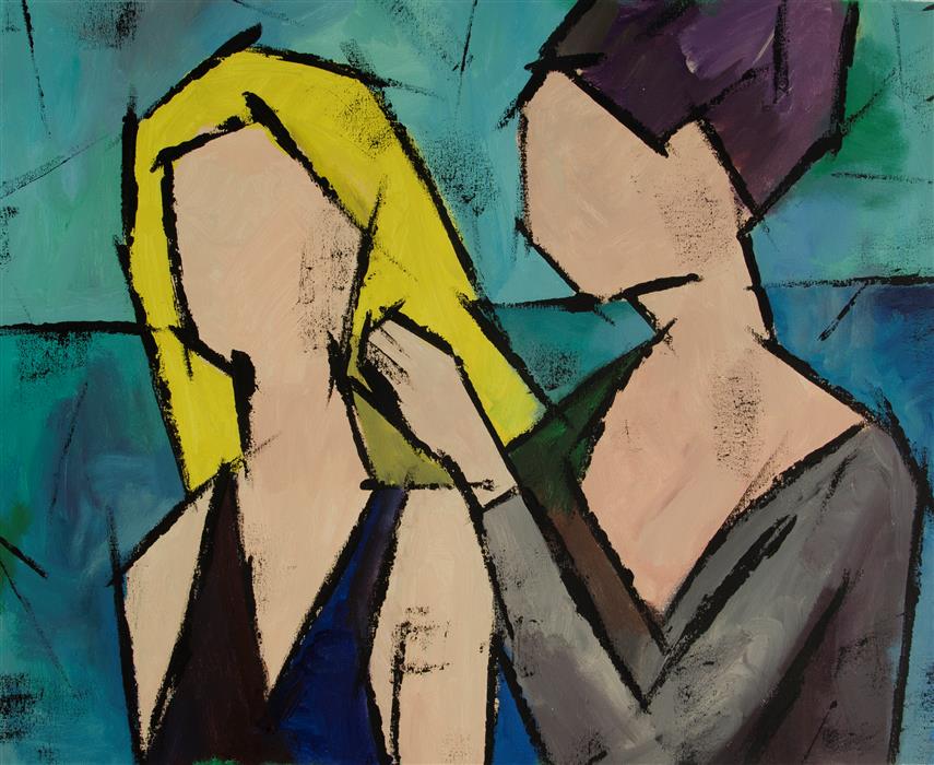 855x700 Mom And Daughter By Tanya Grabkova - Mom Painting