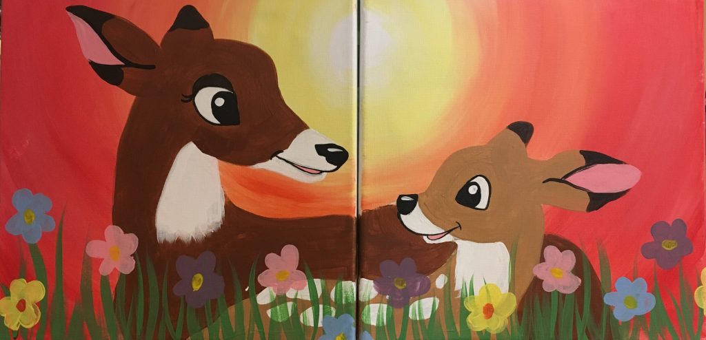 1024x494 Mommy And Me I Love You Deerly Pottery Factory Brookfield - Mommy And Me Painting