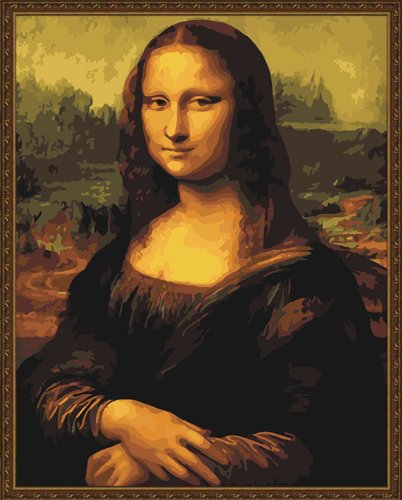402x500 Diy Oil Painting, Paint By Number Kit Worldwide - Mona Lisa Original Painting Framed