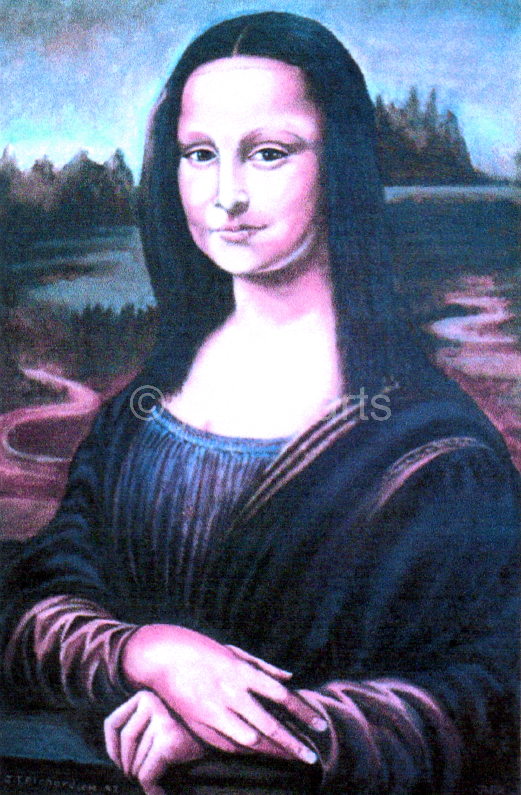 2163x3300 Mona Lisa Copy Acrylic Painting - Mona Painting