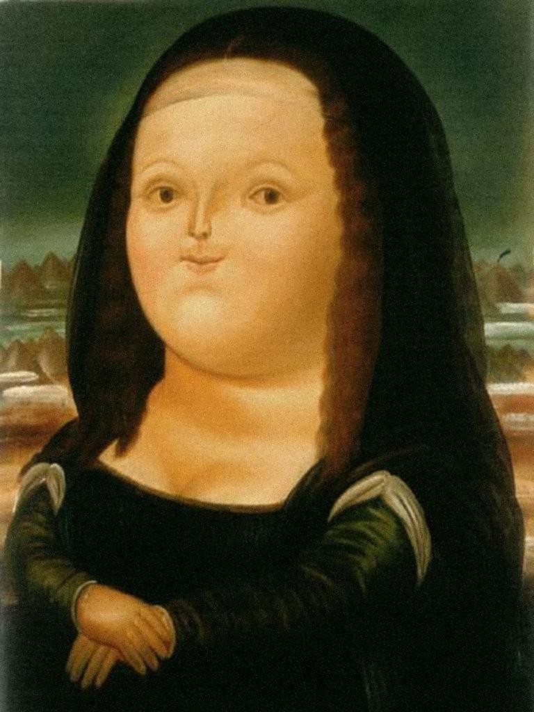 768x1024 Fernando Botero Mona Lisa Painting Best Paintings For Sale - Mona Painting
