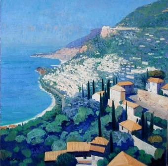 340x336 Monaco From Roquebrune Cap Martin By Scottish Contemporary Artist - Monaco Painting