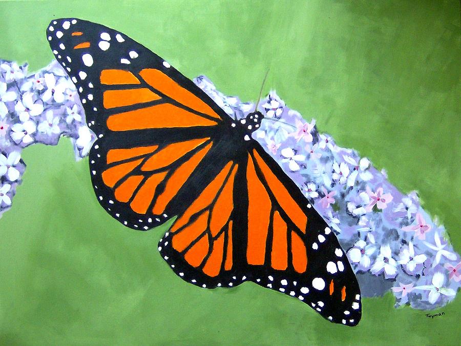 900x675 Monarch Butterfly Painting By Dan Twyman - Monarch Painting