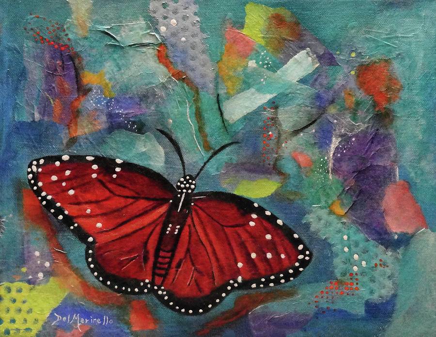 900x696 Monarch Dominion Painting By Del Marinello - Monarch Painting