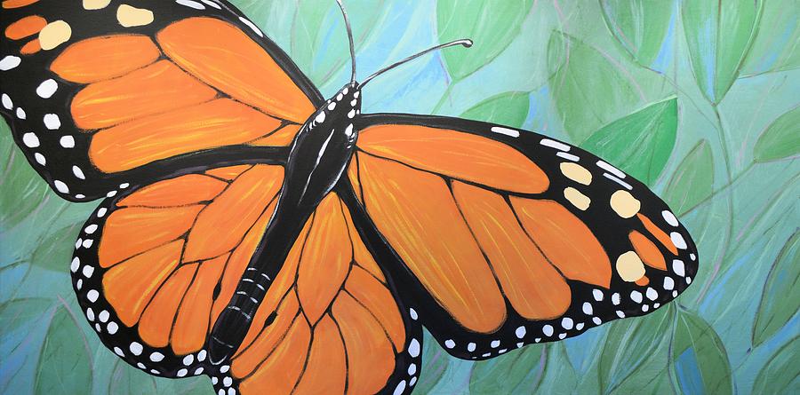 900x445 Original Abstract Painting Butterfly Print Monarch Painting By - Monarch Painting