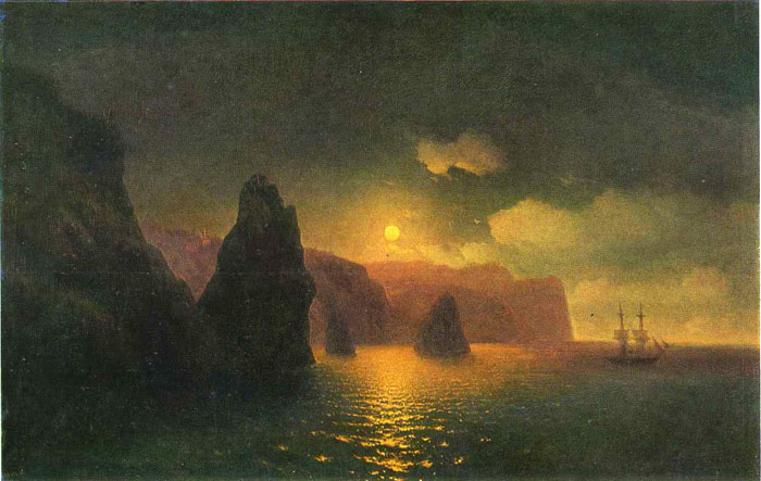 700x443 Oil Painting Reproduction Of Aivazovsky - Monastery Painting