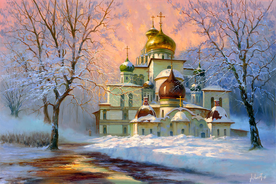 900x601 Resurrection Cathedral Of The New Jerusalem Monastery Painting By - Monastery Painting