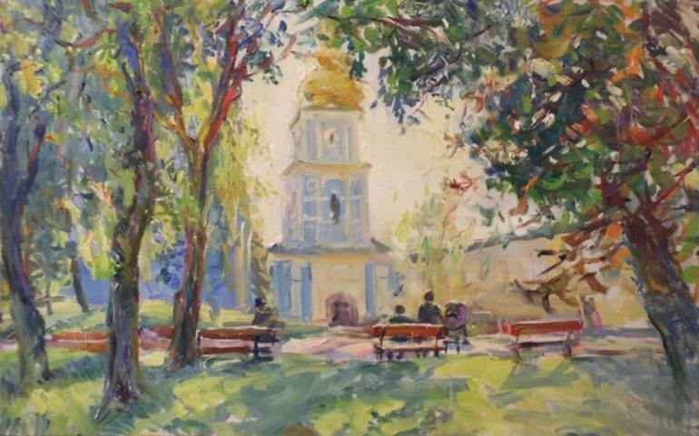 770x481 Saatchi Art St. Michael`s Monastery In Kiev Painting By Artem - Monastery Painting