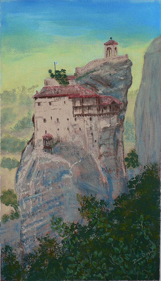 517x900 St Nicholas Anapapsas Monastery - Monastery Painting