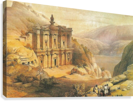 429x325 The Monastery From Petra - Monastery Painting