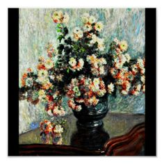 236x236 Vase Of Flowers Painting By Claude Monet - Monet Flower Painting