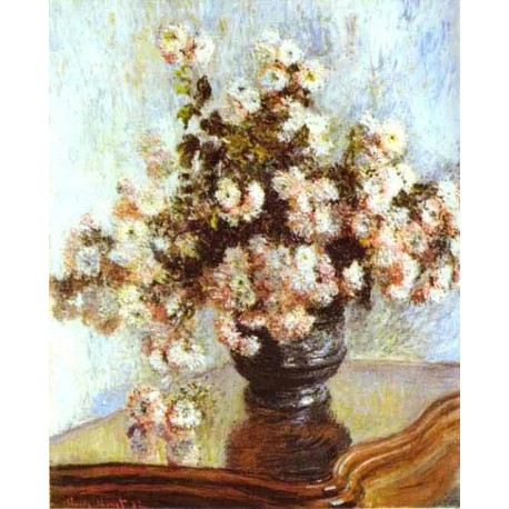 458x458 Vase With Flowers By Claude Oscar Monet - Monet Flower Painting