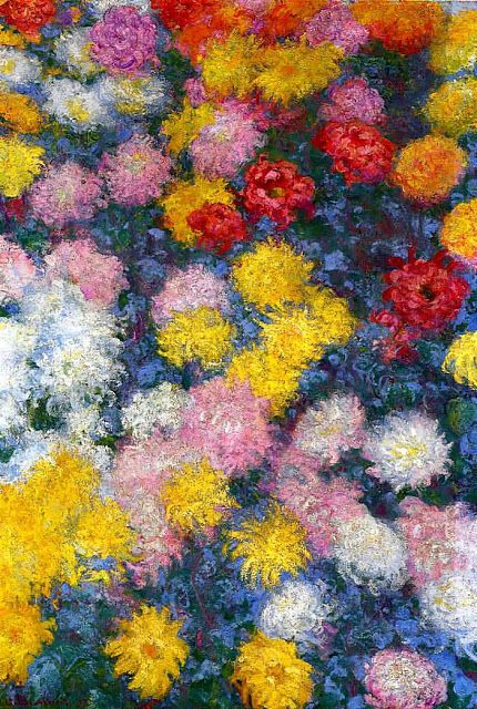 430x640 Chrysanthemums - Monet Flower Painting