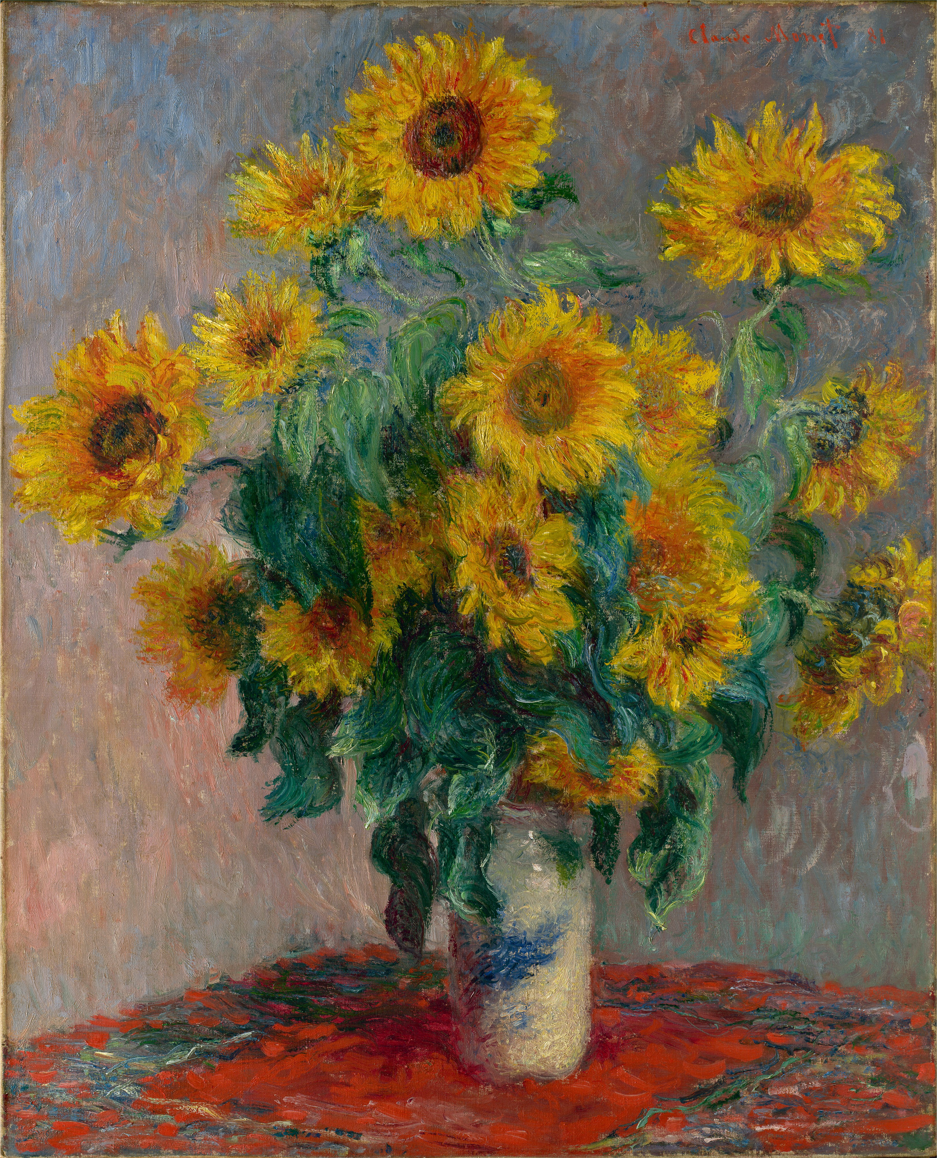 3238x4000 Claude Monet Bouquet Of Sunflowers The Met - Monet Flower Painting
